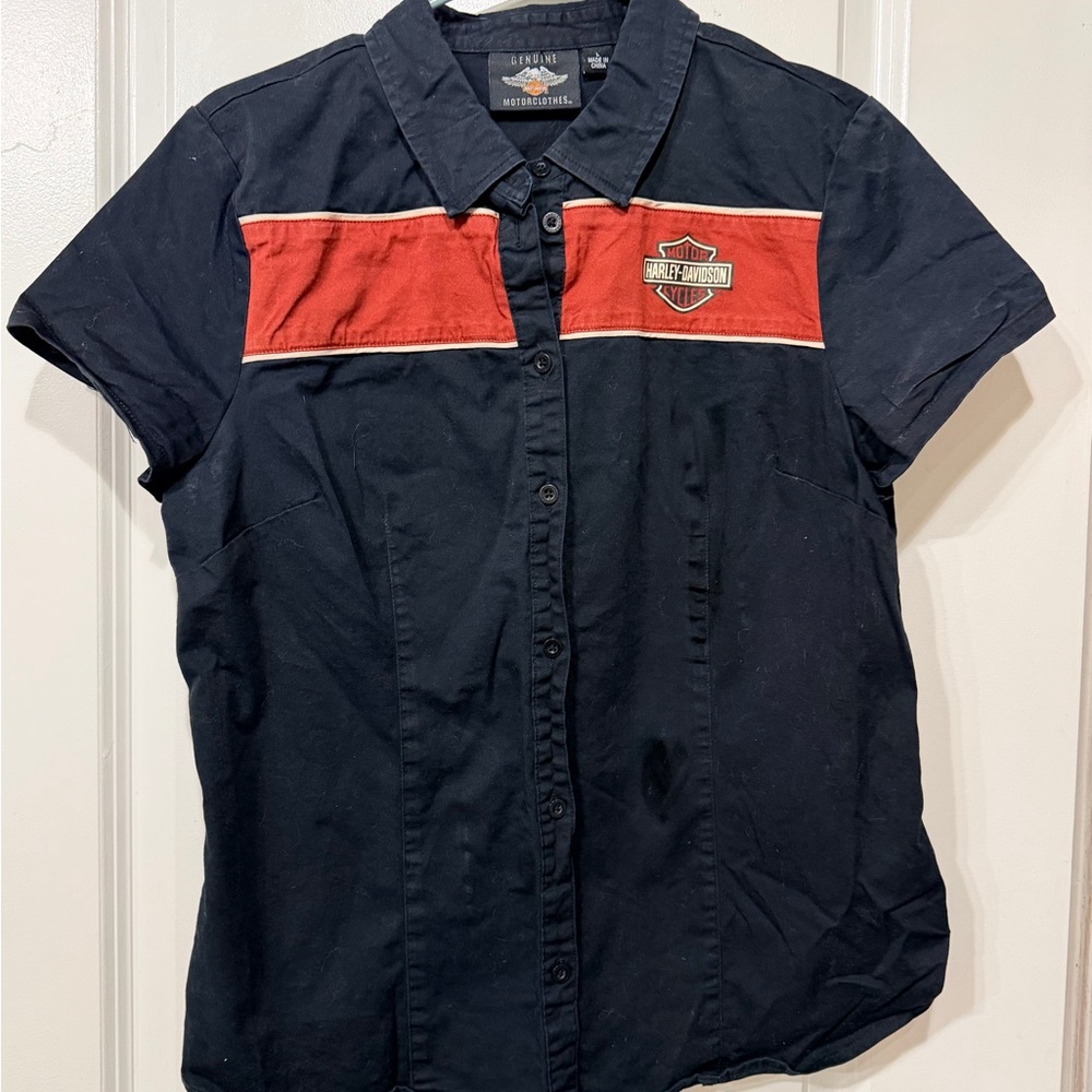 Women’s LG Harley-Davidson Black Button Up Shirt